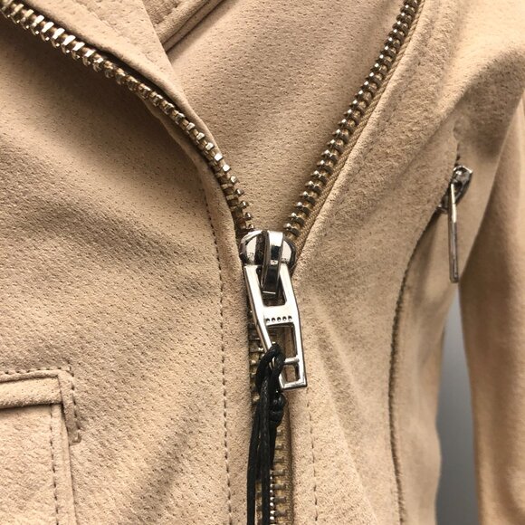 BNWT BLANK NYC - SUNDAY DRIVE SUEDE MOTO JACKET in Beige - Picture 7 of 13